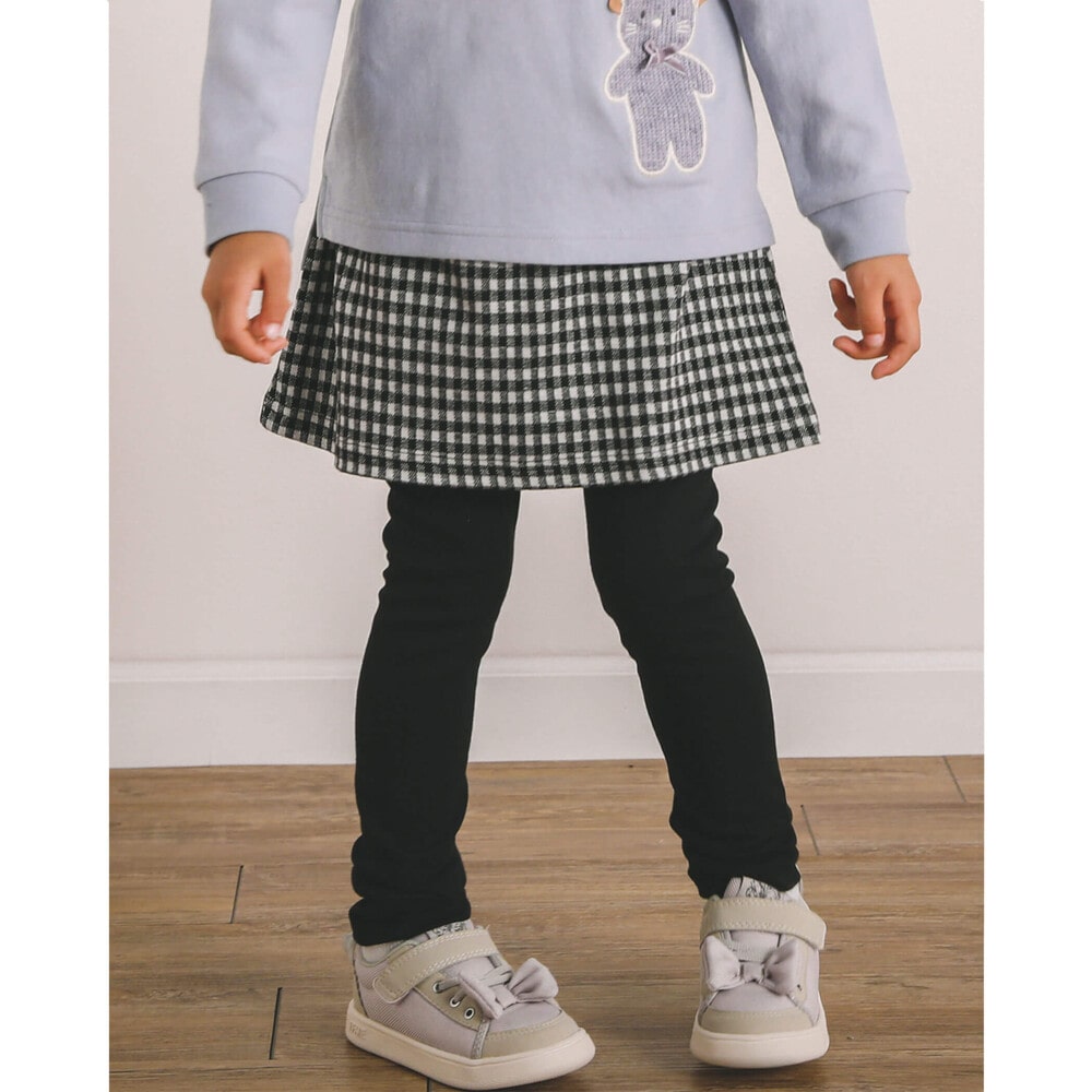 ハート ポケット チェック ジャガード 無地 スカッツ (80~130cm)(80cm ブラック系): ボトム-子供服べべの公式通販サイト 「BEBE  MALL」