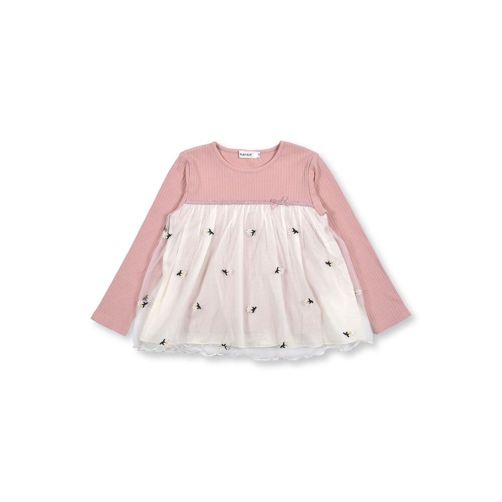 花 チュール 切り替え Tシャツ 80 130cm 80cm オフホワイト トップス 子供服べべの公式通販サイト Bebe Mall