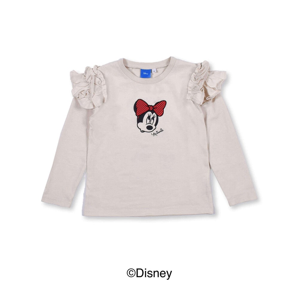 Disney ミニーマウス 肩フリル 長袖 Tシャツ 80 130cm 80cm ピンク 子供服べべの公式通販サイト Bebe Mall