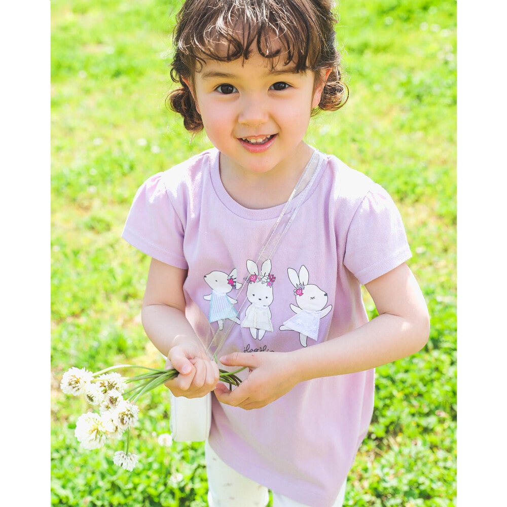 接触冷感 うさぎ お着替え アニマル Tシャツ 80 130cm 80cm ピンク トップス 子供服べべの公式通販サイト Bebe Mall