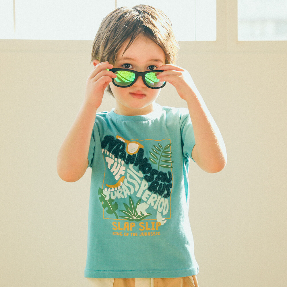 飛び出す恐竜相良刺繍半袖Tシャツ(80~130cm)(80cm グリーン): トップス【女の子・男の子の子ども服と言えば】-子供服べべの公式通販サイト  「BEBE MALL」