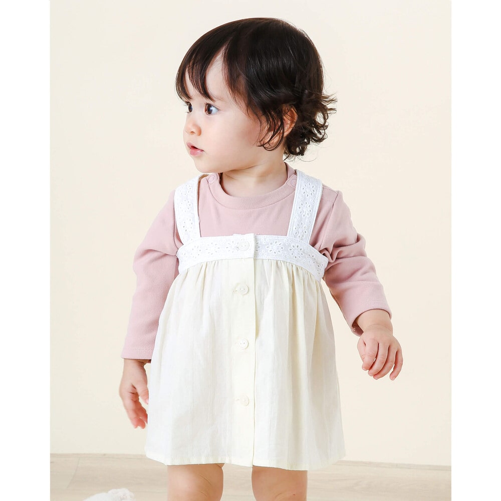 ワンピース風 ボディミニ セット 70 80cm 70cm ピンク 新生児 ベビー 子供服べべの公式通販サイト Bebe Mall