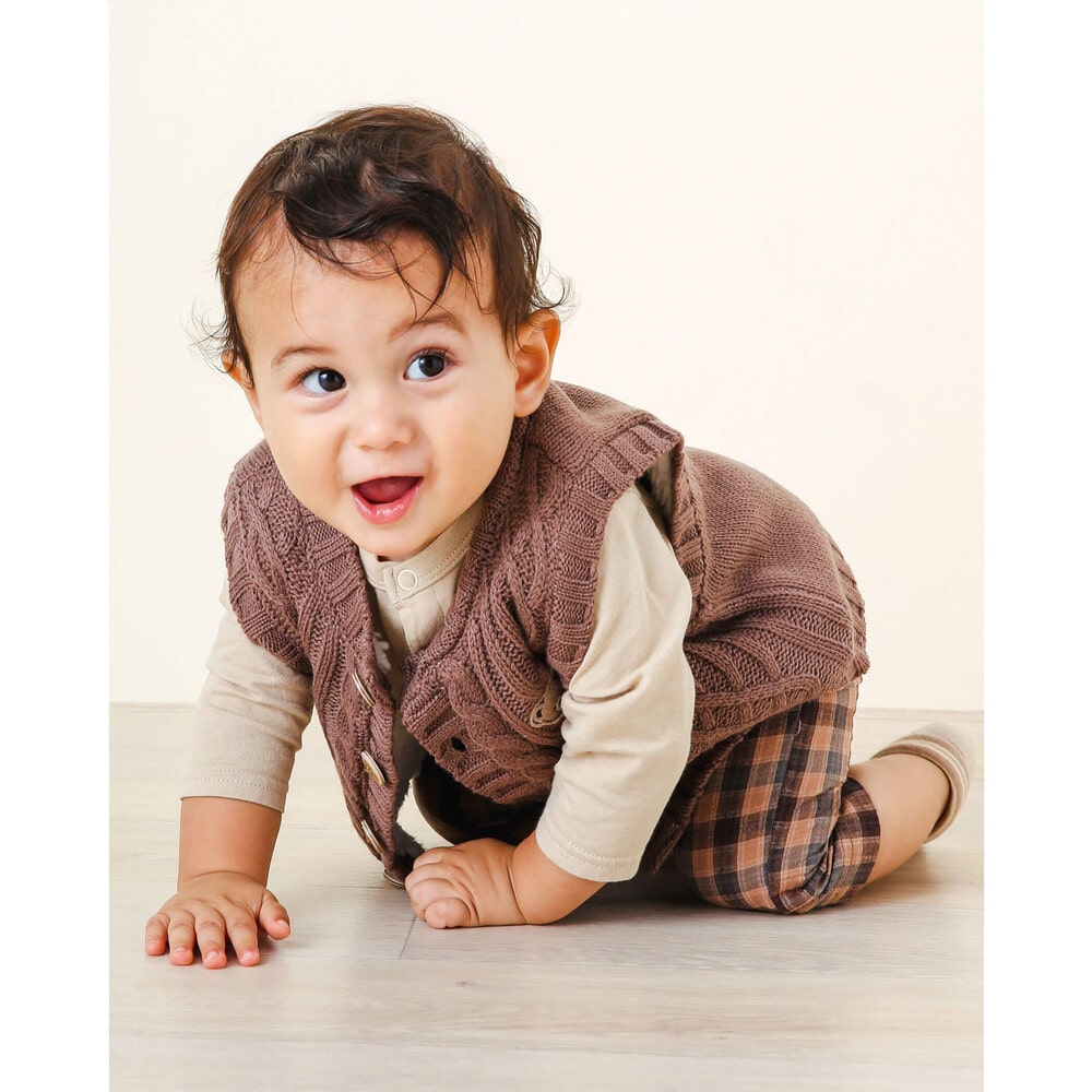 くま ワッペン ニット ベスト 70 80cm ワンサイズ ブラウン 新生児 ベビー 子供服べべの公式通販サイト Bebe Mall くま ワッペン ニット ベスト 70 80cm ワンサイズ ブラウン 新生児 ベビー 子供服べべの公式通販サイト Bebe Mall