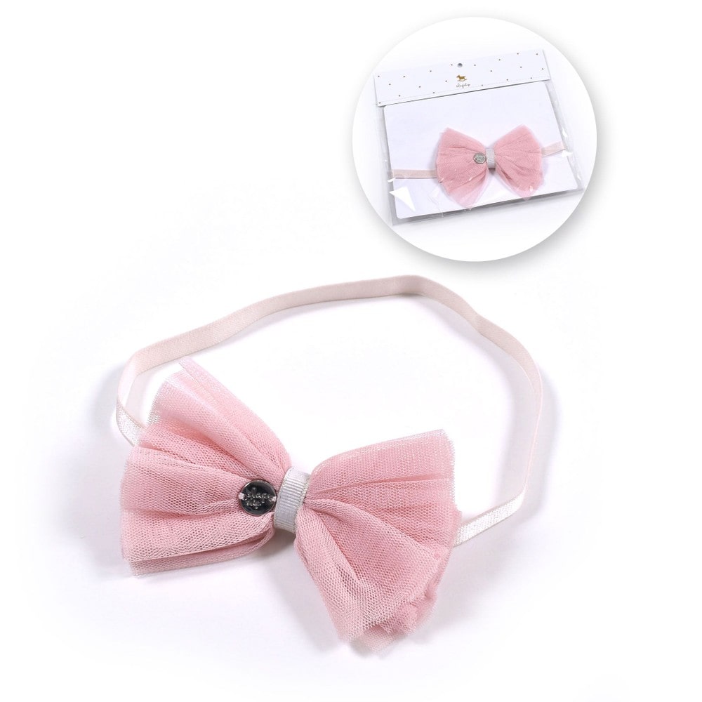 Bebe べべ Bebe Mall Official Online Storeリボン チュール ヘアバンド ゴム ﾜﾝｻｲｽﾞ ピンク 新生児 ベビー ベベ モール オフィシャルオンラインストア