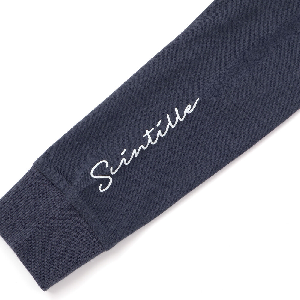缶バッジ風立体プリント半袖Tシャツ+ロゴ長袖Tシャツ セット(90~160cm) ブルー 90cm