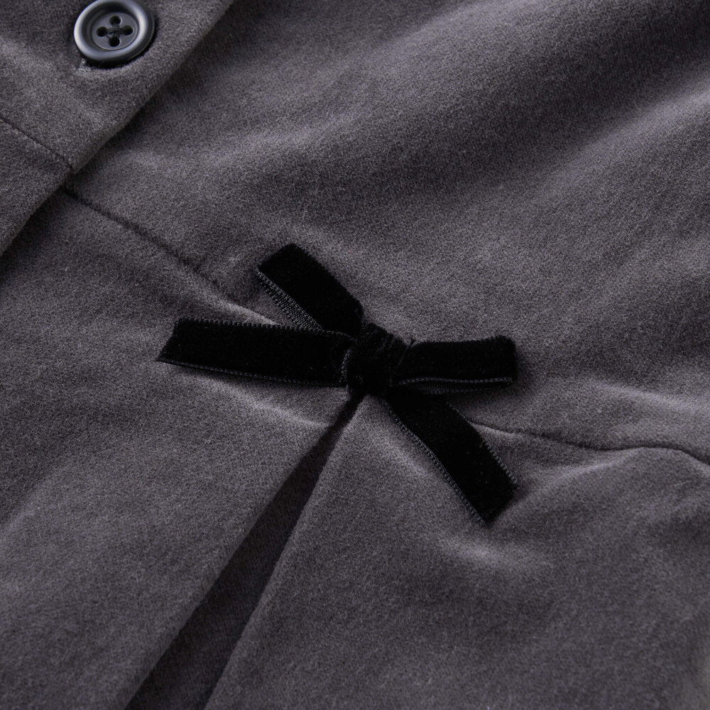 【お揃い】ボックスプリーツモールスキンジャンパースカート(90~150cm) ブラック 90cm