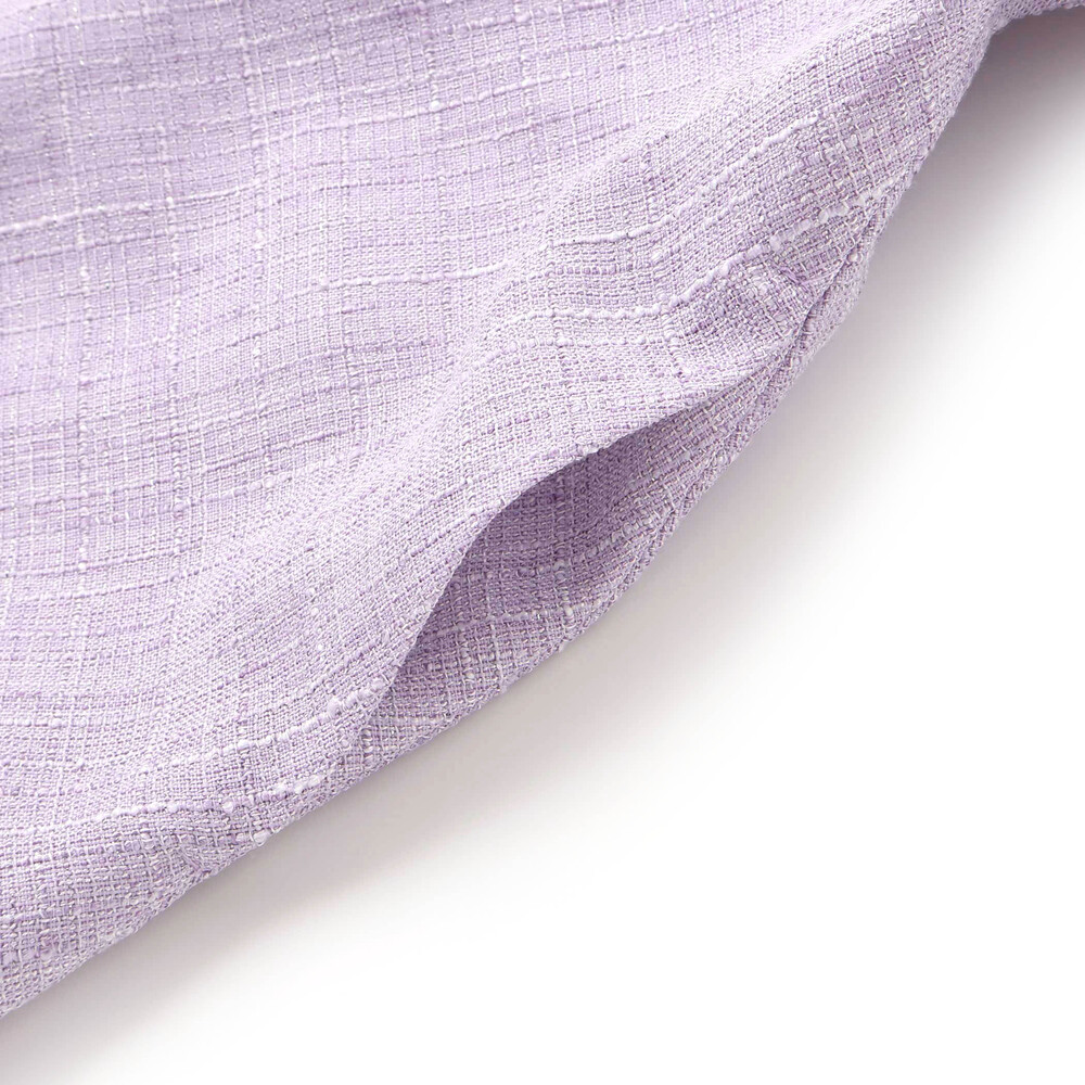 【お揃い】ツイード調Vネックフリンジジャンパースカート(90~140cm) パープル系 90cm