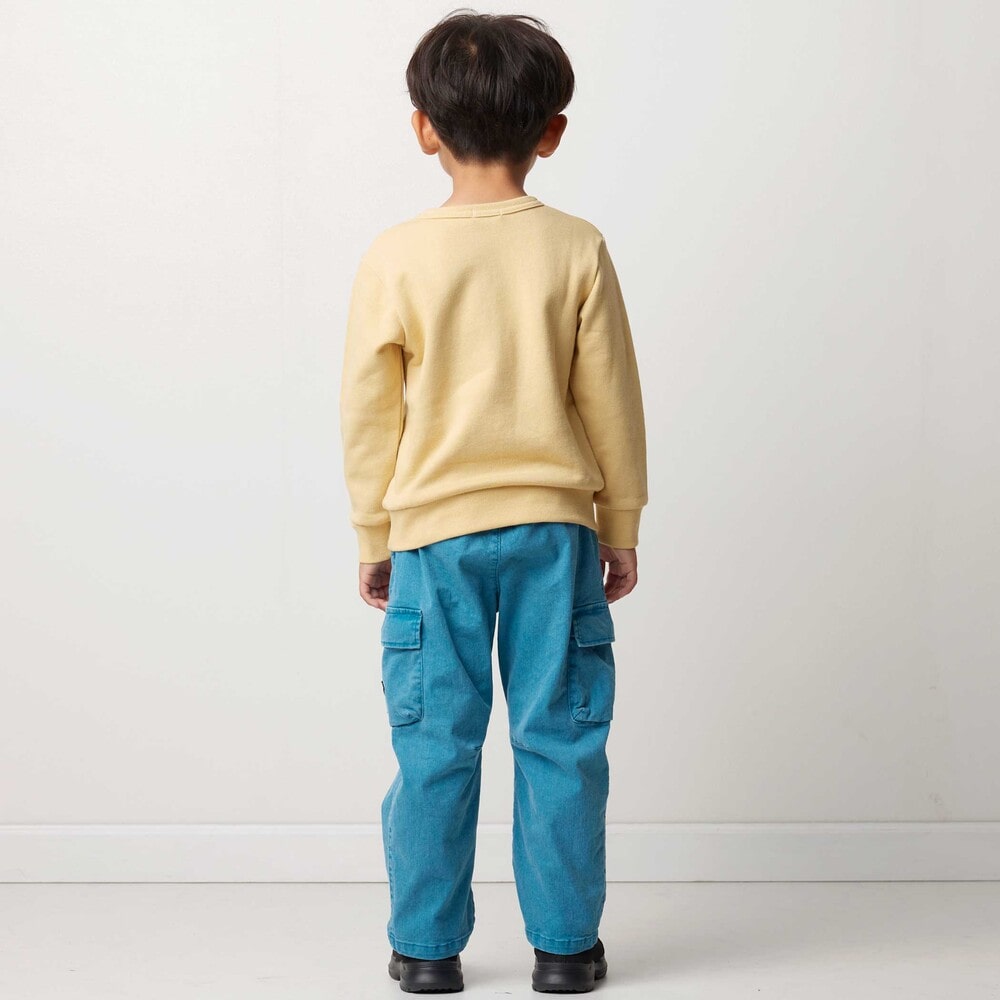バレルレッグツイルカーゴロングパンツ(90~150cm) ブラウン 90cm