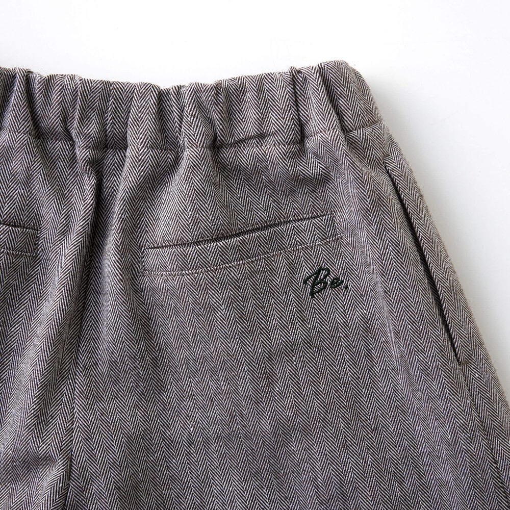 ヘリンボンダブルボタンキュロットパンツ(90~150cm) ブラウン 90cm