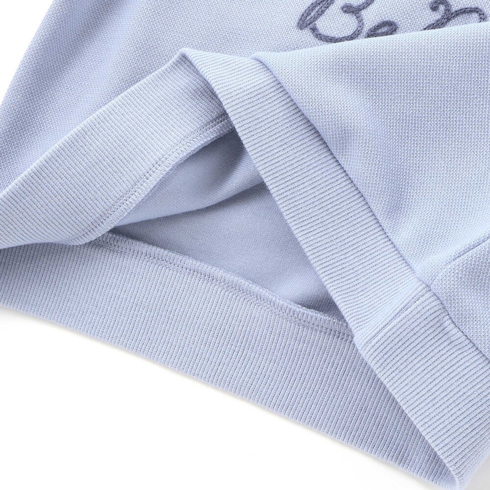 カノコチェーンステッチロゴ長袖Tシャツ(80~100cm) ブルー 80cm