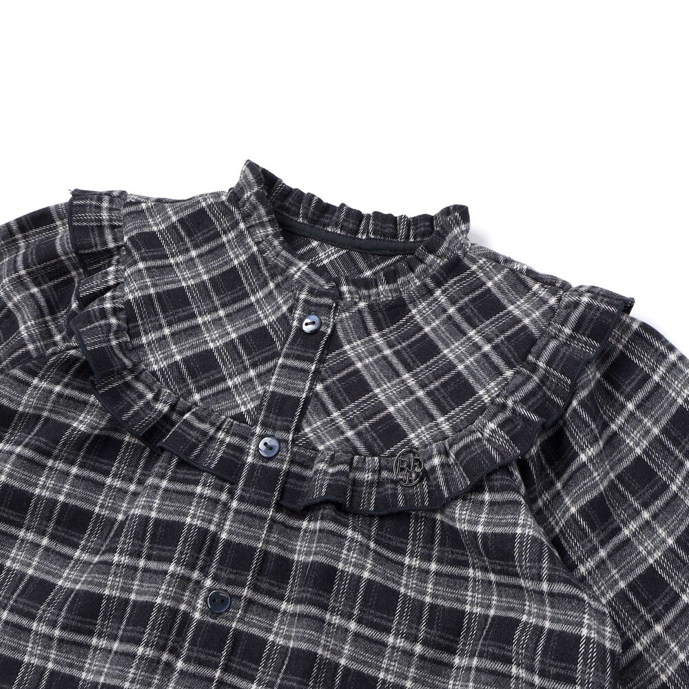 【限定商品】ネルチェック柄ワンピース(95~150cm) レッド系 110cm