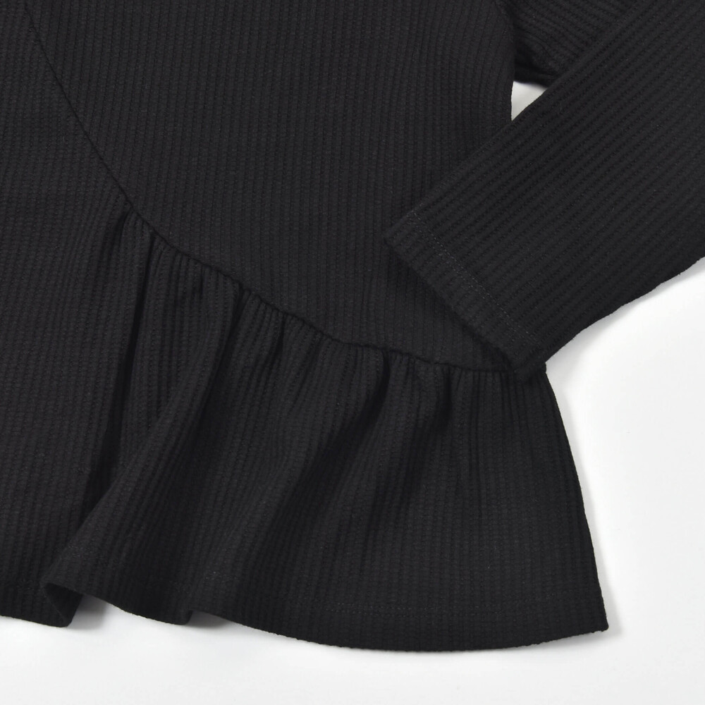 【限定商品】リブニット風セットアップ(95~150cm)【LIMITED EDITION】 グレー 95cm