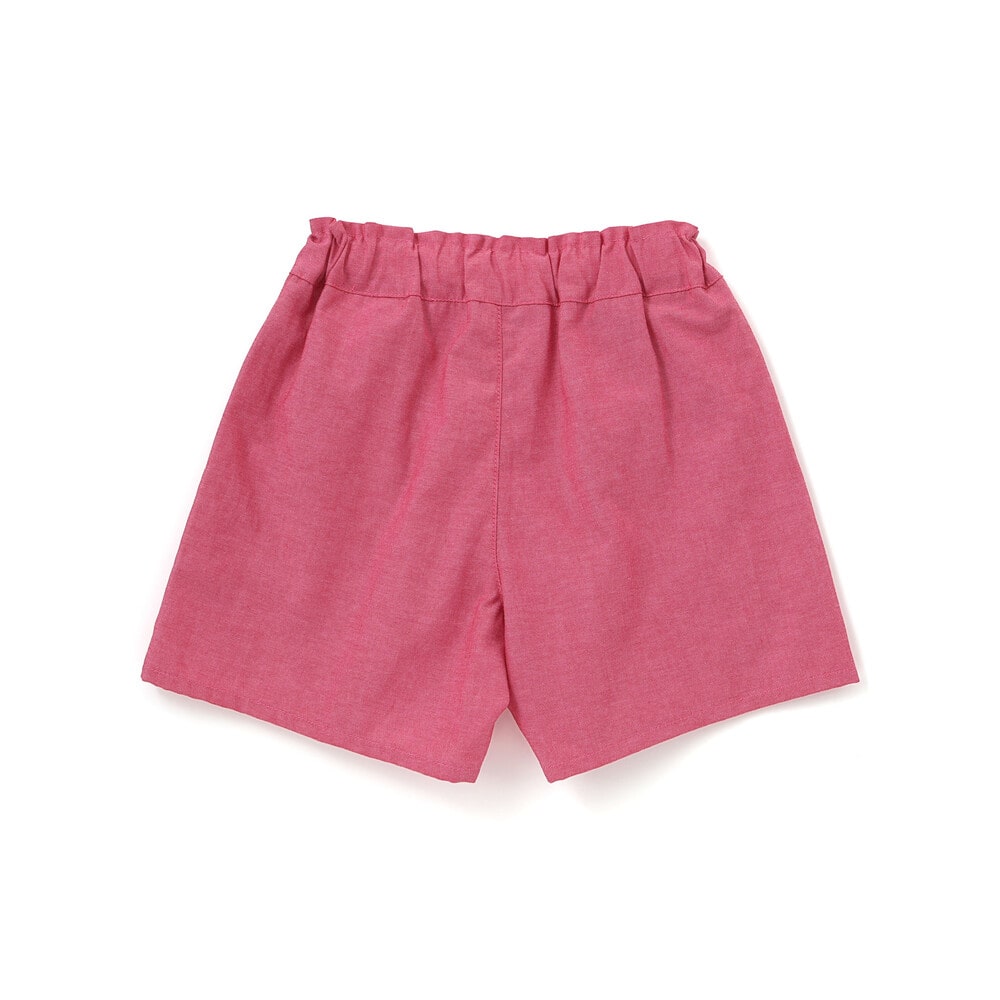 【限定商品】ダンガリーブラウス+ショートパンツセットアップ(95~150cm) レッド 95cm