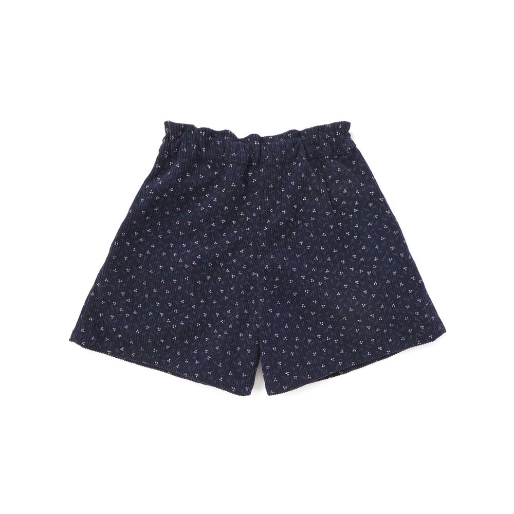 【限定商品】コールテン花柄&粒柄キュロット(95~150cm) ブラック系 95cm