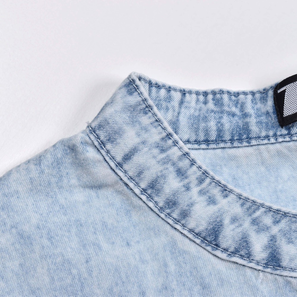 子供服べべの公式通販サイト Bebe Mall ティアード パフスリーブ デニム ワンピース 130 160cm 130cm ブルー ワンピース ベベ モール オフィシャルオンラインストア