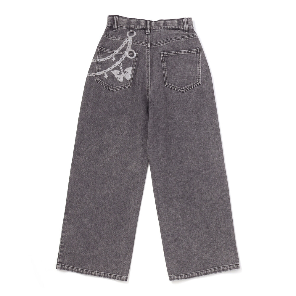 チェーンプリント デニムパンツ(130~160cm) ブルー 130cm