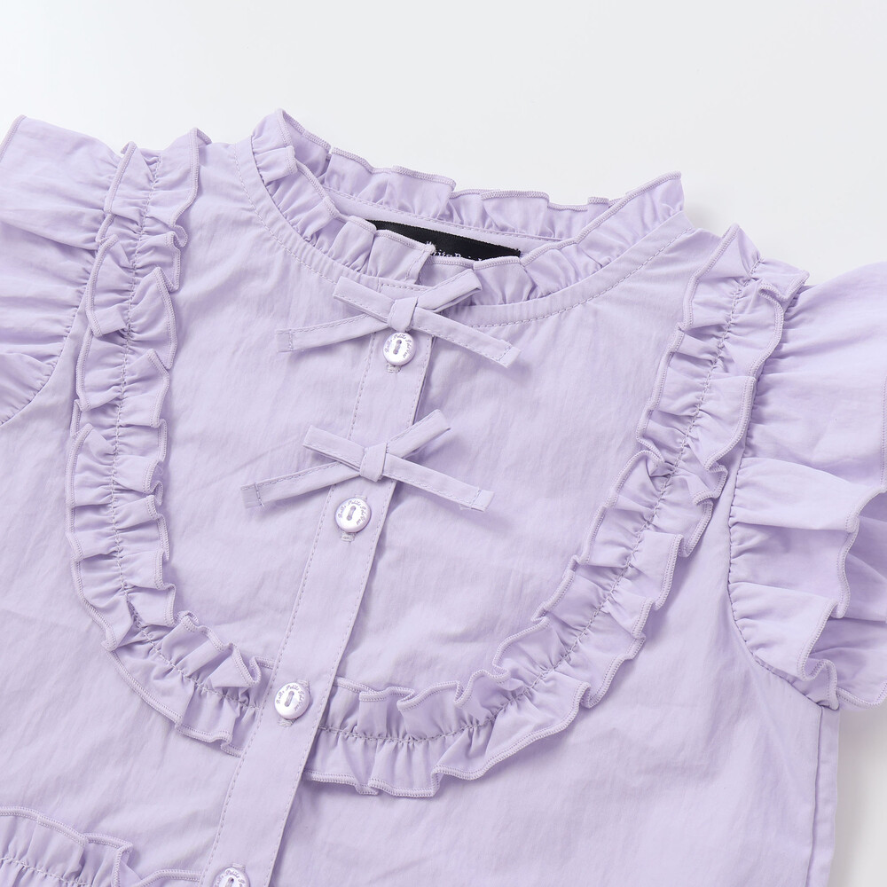 ダブルリボンメロウブラウス(95~150cm) ホワイト 95cm