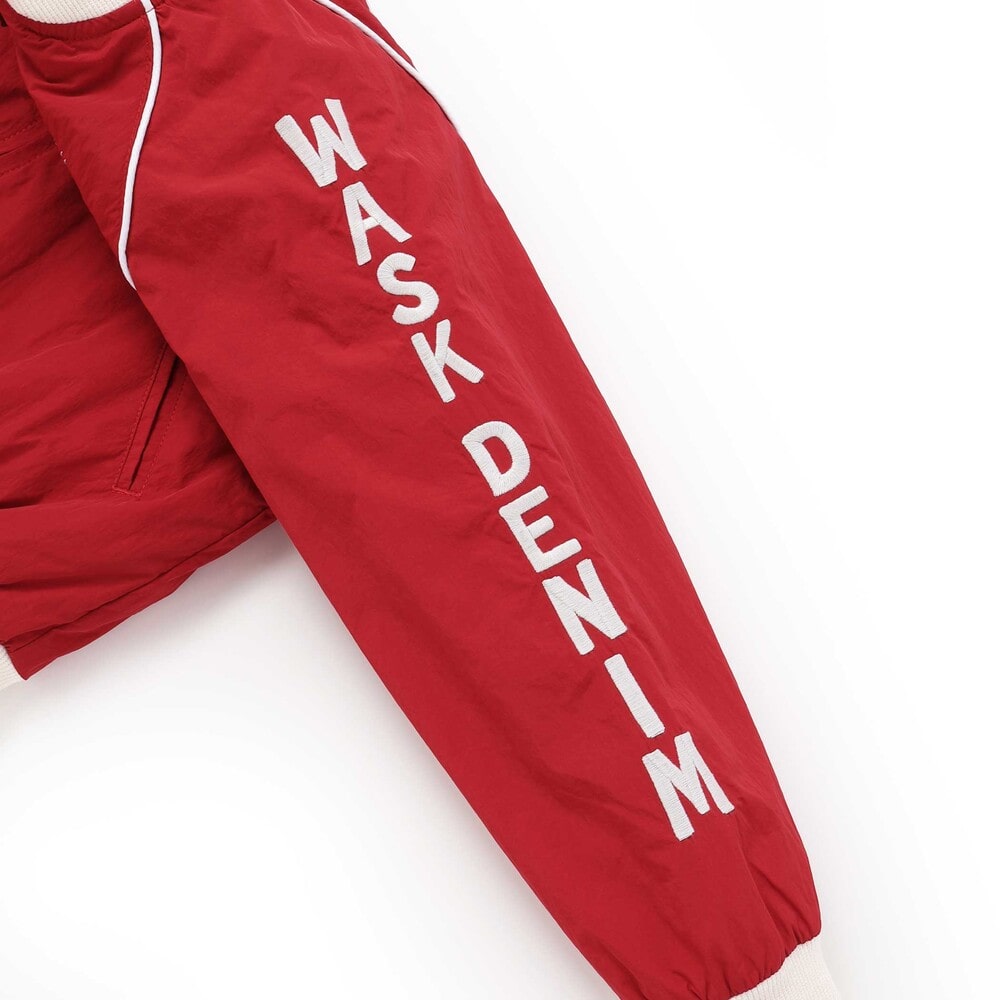 WASK Denim アーカイブトラ刺しゅうスカジャン(100~160cm) レッド 100cm
