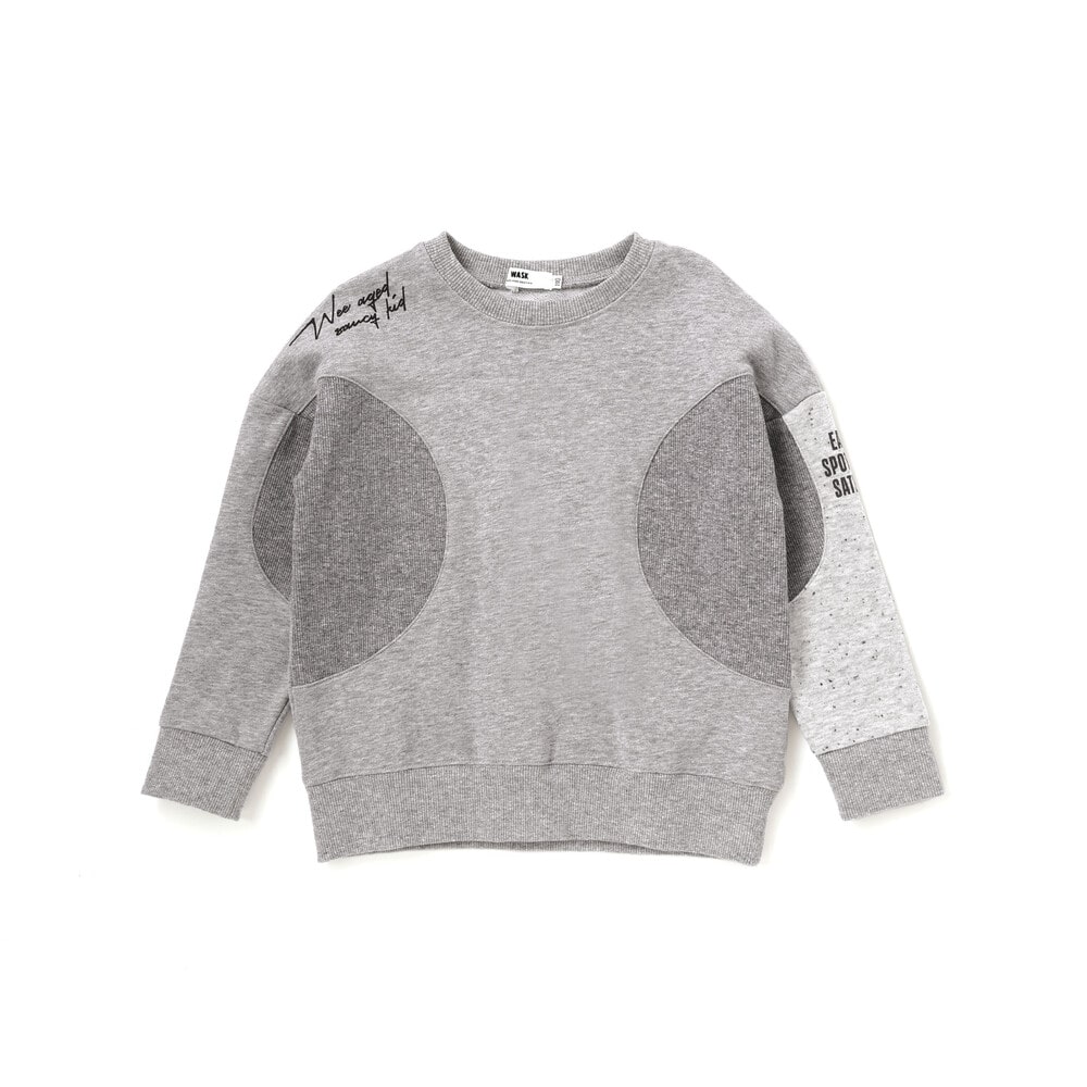 円形切り替えBIG裏毛トレーナー(100~160cm) グレー 110cm