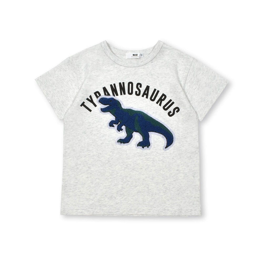 【速乾】恐竜サガラワッペン天竺Tシャツ
