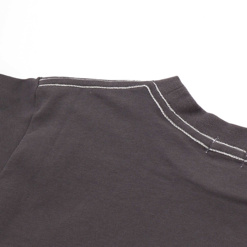 デニム風プリントバスク天竺BIGTシャツ(110~160cm) オフホワイト 110cm