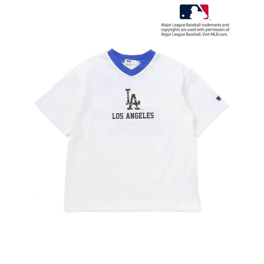 【MLB】 モチーフ VネックTシャツ(100~160cm) グレー 100cm
