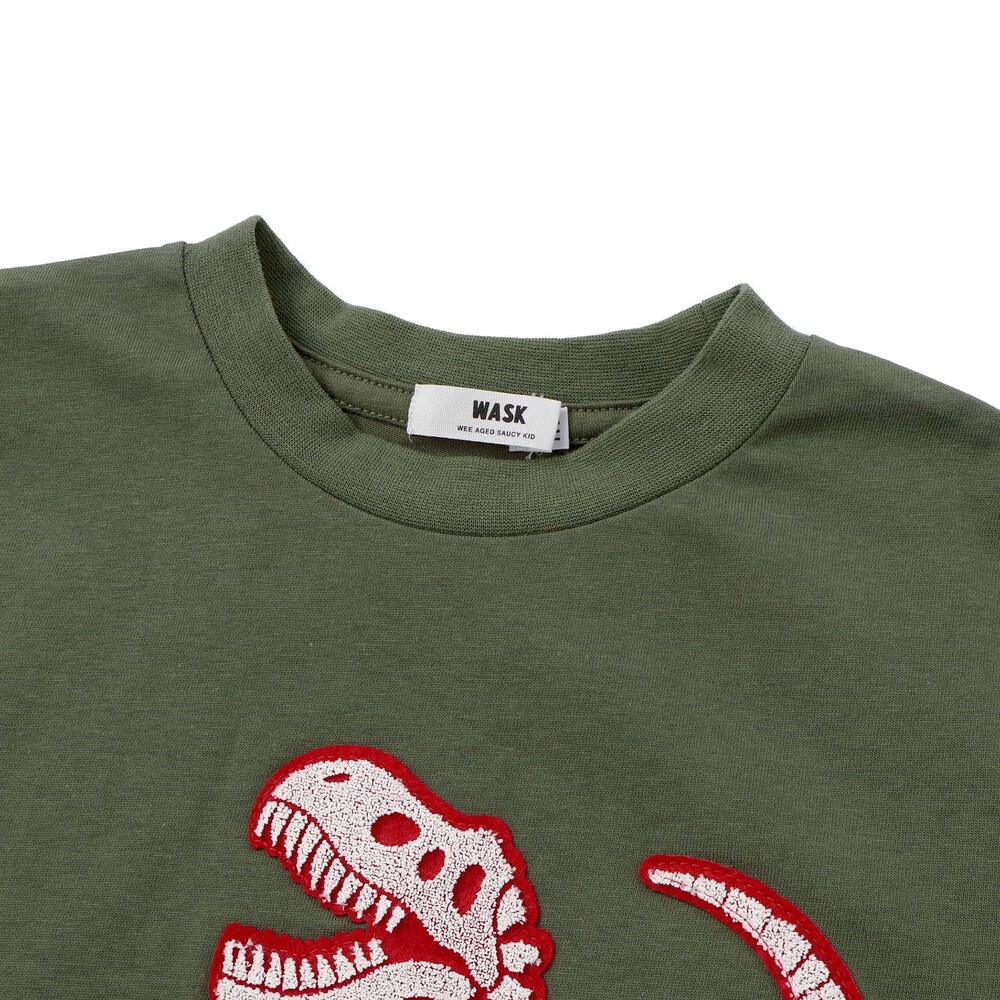 2WAYティラノサウルス刺しゅうビッグTシャツ(80~160cm) ブルー 80cm