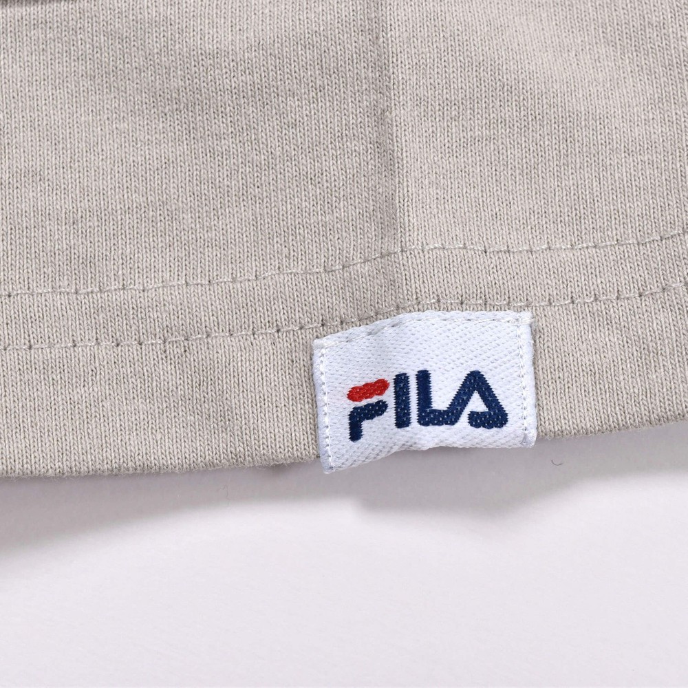 【 FILA × RADCUSTOM 】カラー切り替え ロゴマーク Tシャツ(120~160cm) レッド系 160cm