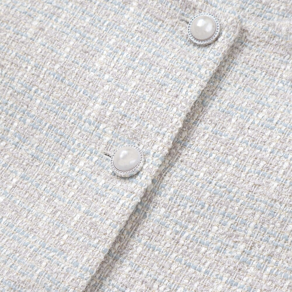 ラメ入りツイードジャケットスカートセットアップ(110~130cm) グレー系 110cm