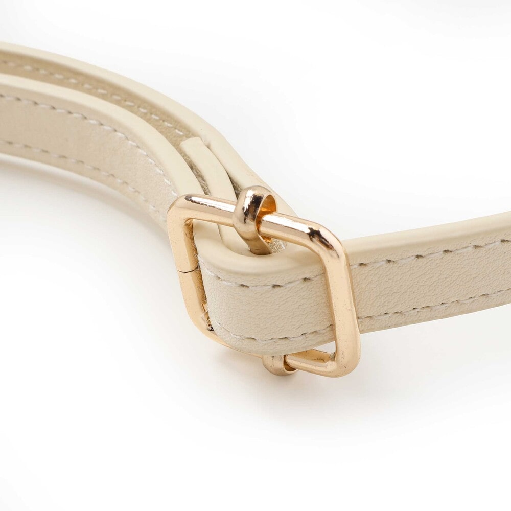 【お揃い】麦わら見えフリルデザイン ペーパーショルダーバッグ ネイビー ワンサイズ