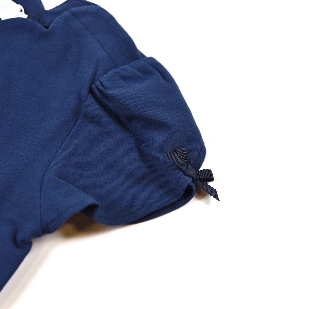 スカラップ リボン ソフト フェミニン Tシャツ (80cm~100cm) ホワイト 100cm