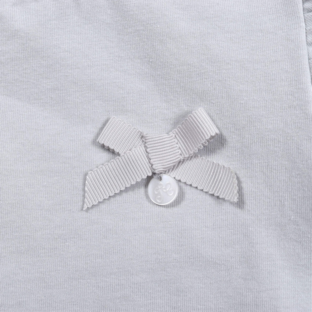 パフスリーブ リボン 裾 フリル Tシャツ (100~140cm) ネイビー 130cm