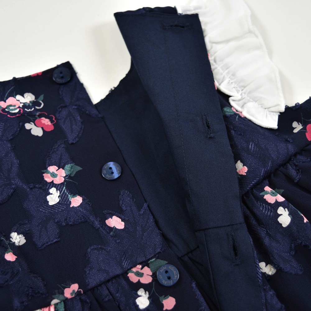 シフォンカット 花柄 ブルマ付き 半袖 ワンピース (70~90cm)(S