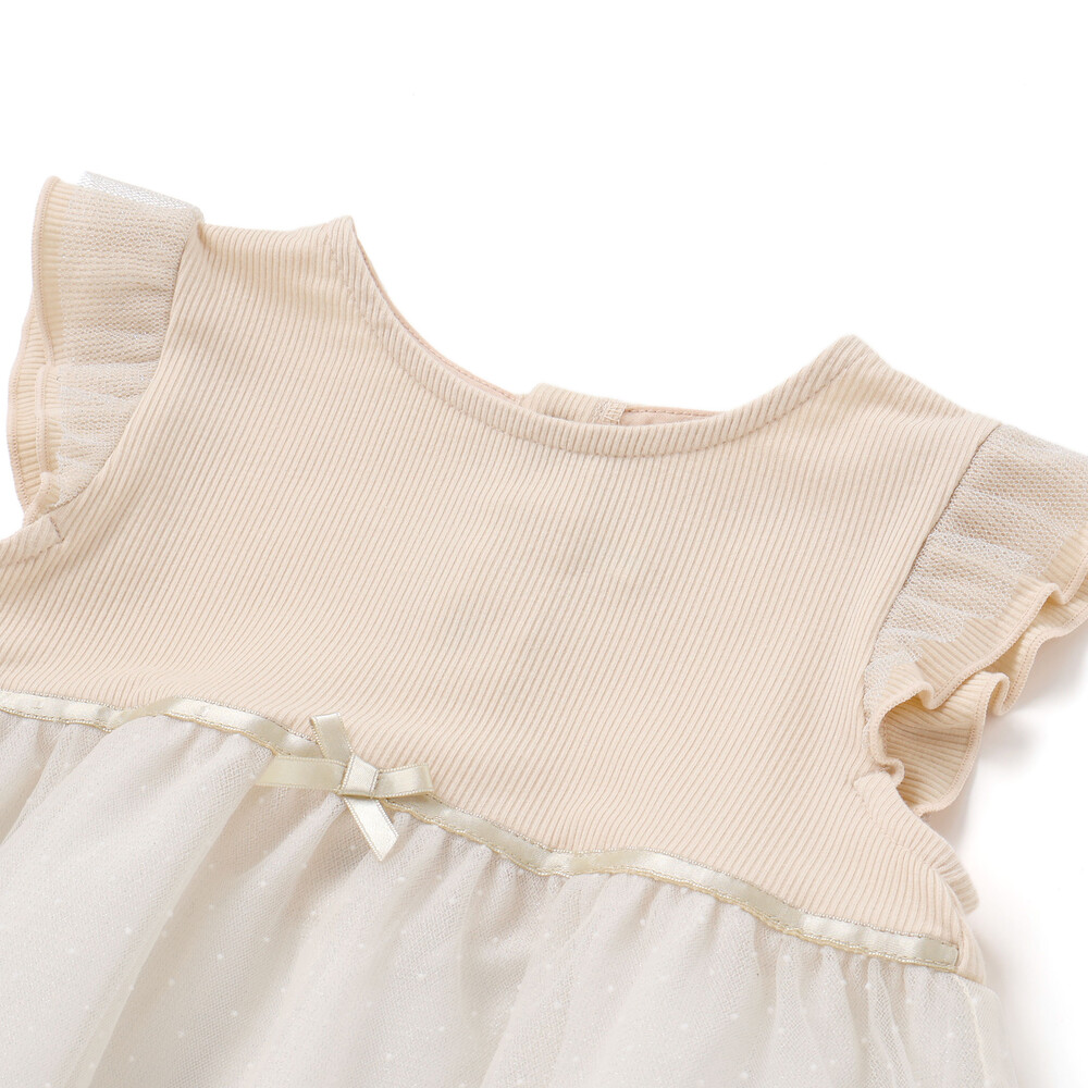 テレコドットラメチュールチュニック(70~90cm) ベージュ ワンサイズ