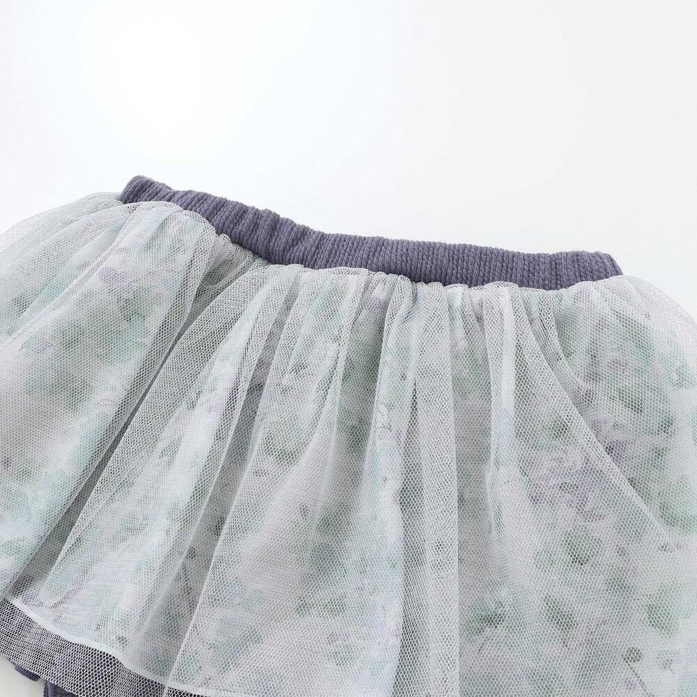 【お揃い】チュールフラワースカートブルマ(60~90cm) ベージュ系 ワンサイズ