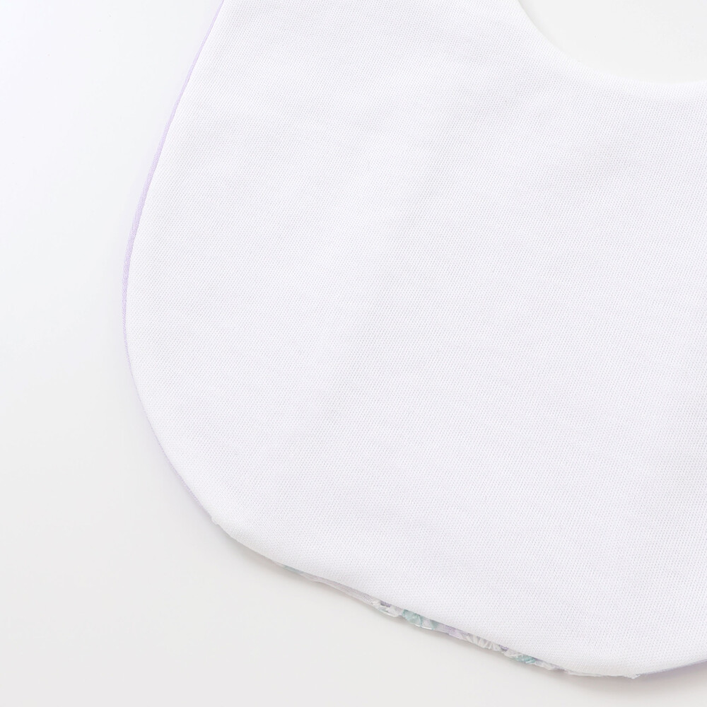 【お揃い】オーガンジー花柄プリントスタイ パープル ワンサイズ