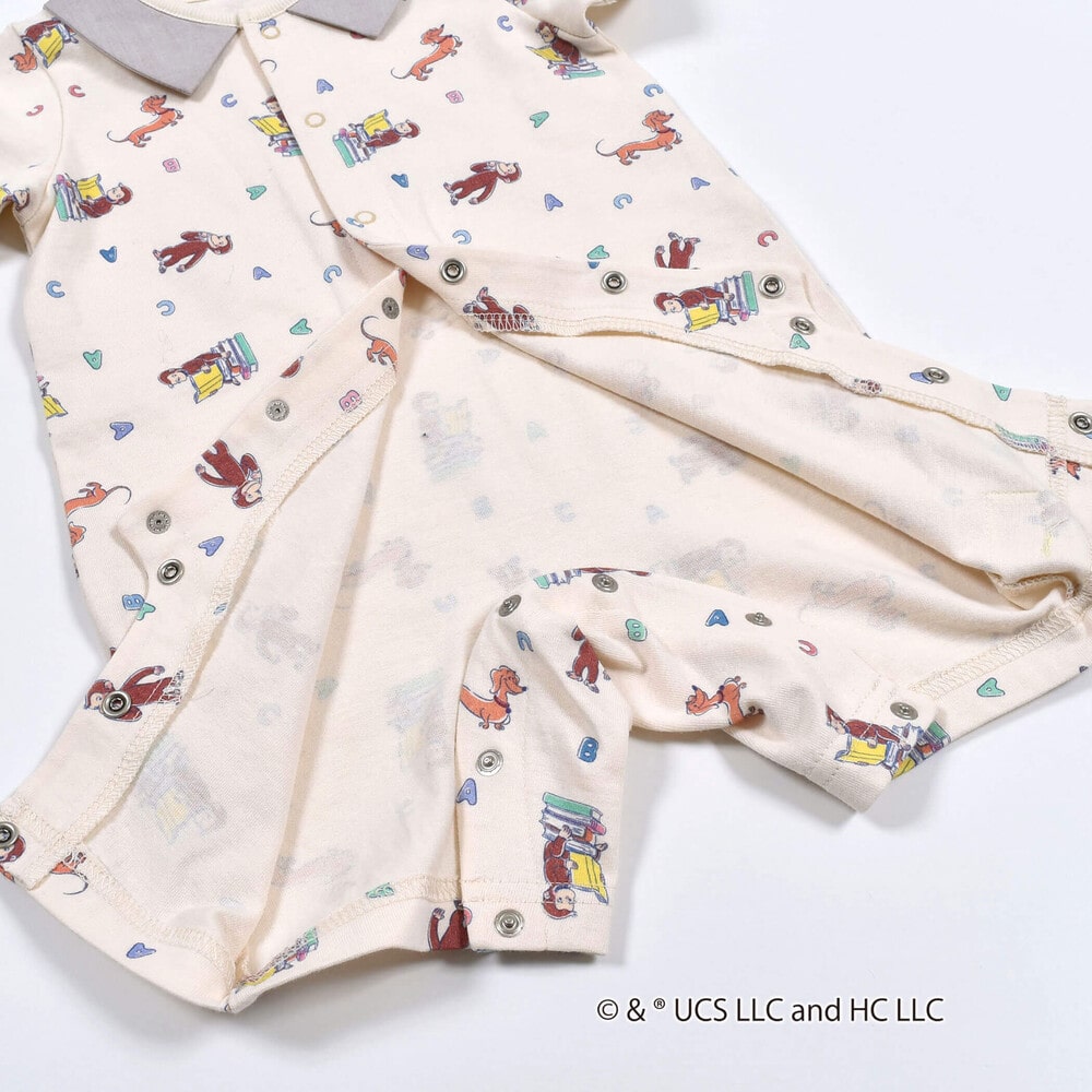 おさるのジョージ 】 シャンブレー 襟付き カバーオール (70~80cm)(70cm ベージュ系): 新生児/ベビー-子供服べべの公式通販サイト 「BEBE MALL」 おさるのジョージ 】 シャンブレー 襟付き カバーオール (70~80cm)(70cm ベージュ系): 新生児/ベビー-子供服べべの公式通販サイト 「BEBE MALL」
