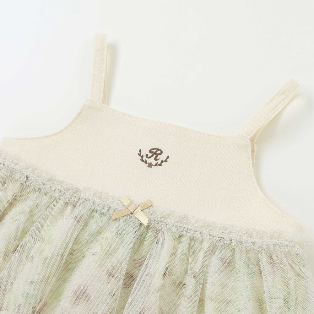 【お揃い】チュニック付きテレコフェイスカバーオール(70~80cm) ベージュ系 70cm