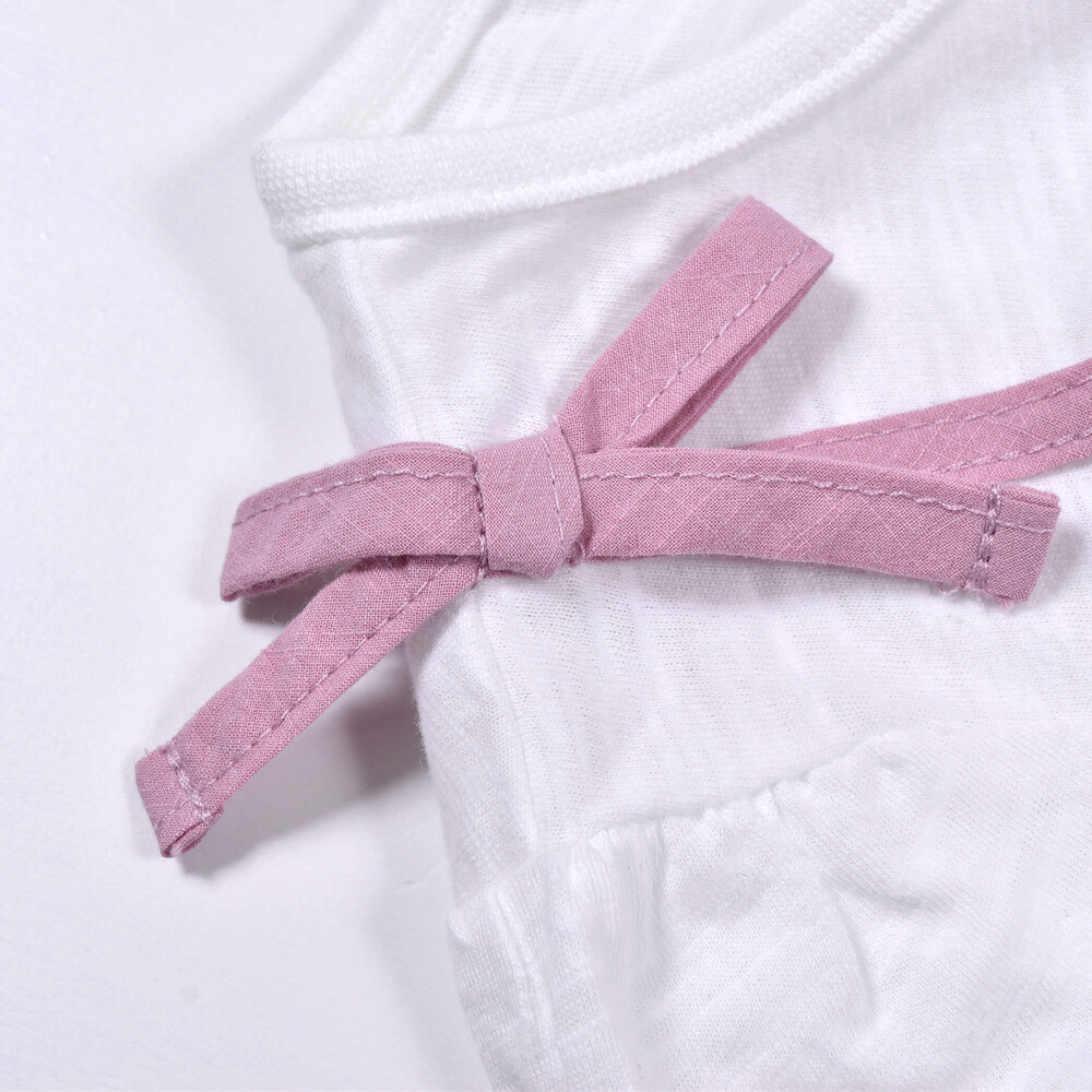 花 モチーフ チュール ドッキング キャミ ワンピース (80~130cm) ピンク 100cm