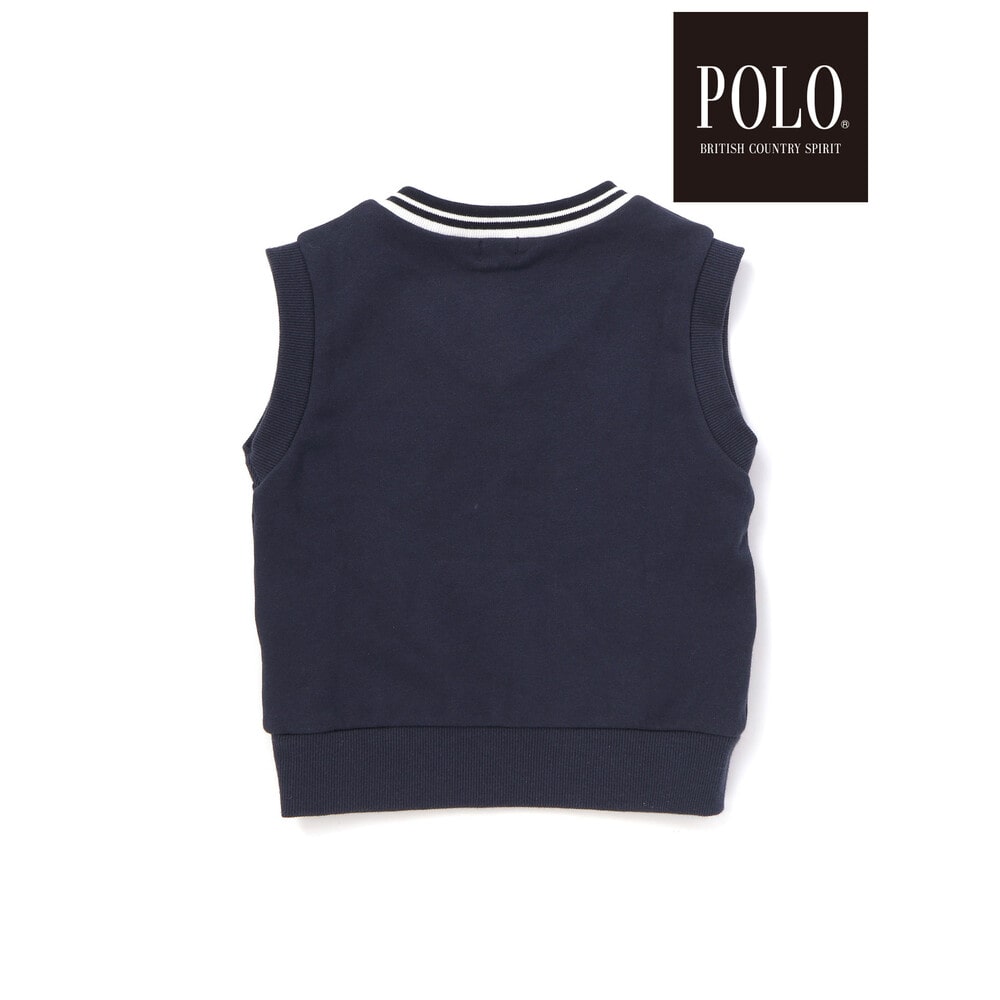 【POLO BCS(ポロ・ビーシーエス)×SLAP SLIP】長袖Tシャツ&ベストセット(80~130cm) ブラウン 80cm