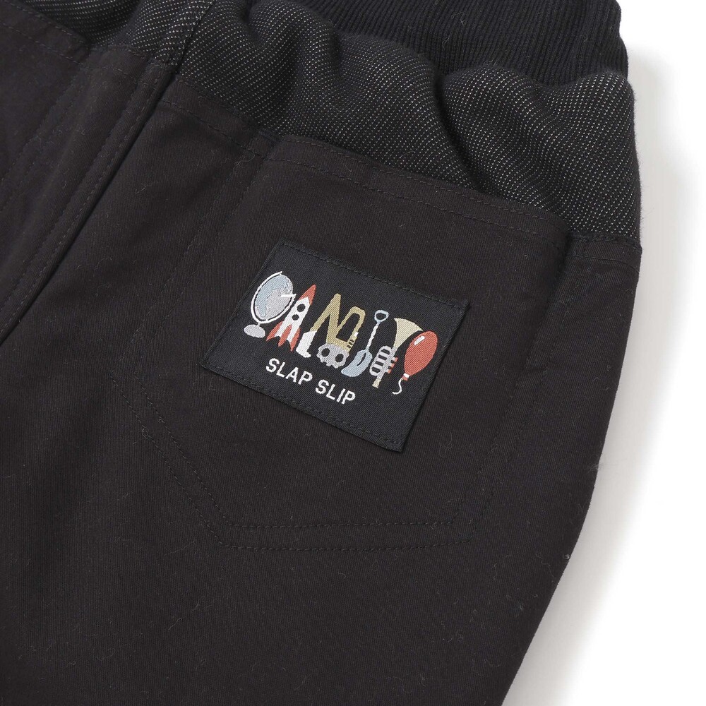 【GANJYO】裏シャギーおしりひざ強化頑丈パンツ(80~130cm) ネイビー 80cm