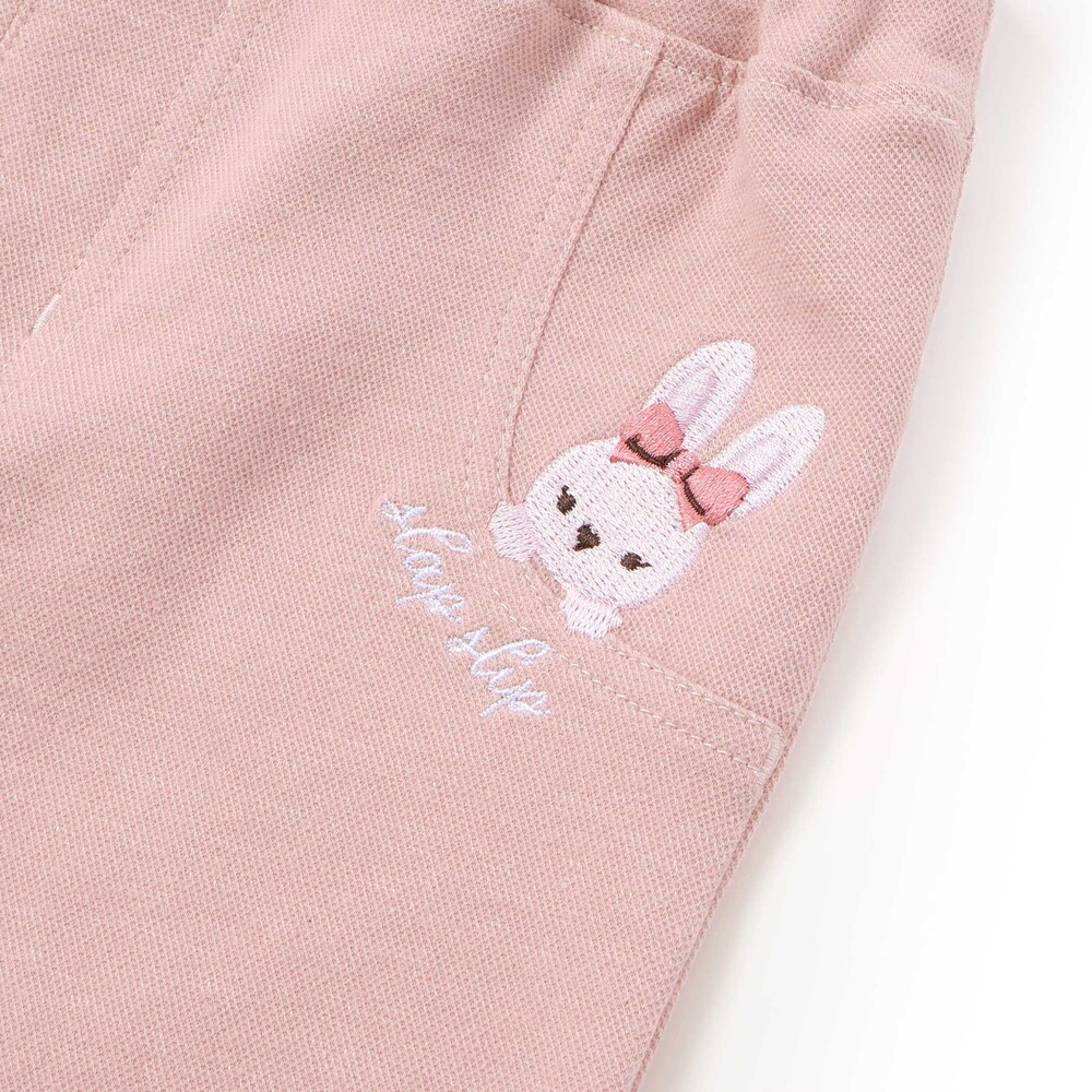 裾折り返し総柄ポケットアニマル刺しゅう付きパンツ(80~130cm) ネイビー 80cm