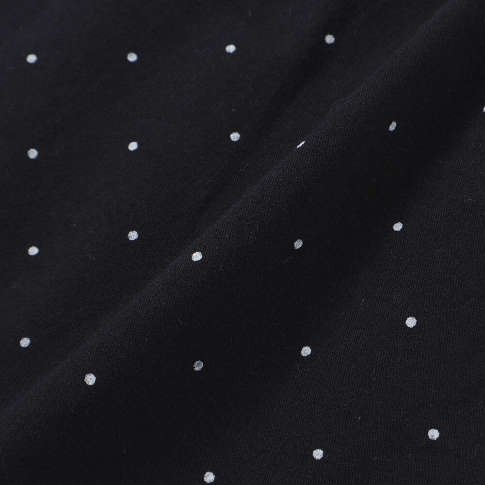 キラキラプリント裾スカラップリボン付きショートパンツ(90~130cm) ブラック系 90cm