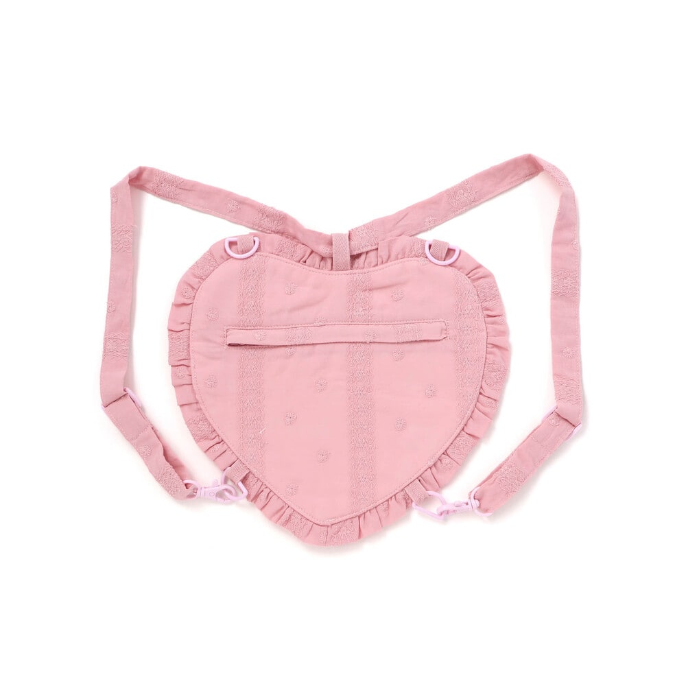 【SWIMMERxサンリオキャラクターズxSLAPSLIP】フリル付きハートリュック レッド系 ワンサイズ