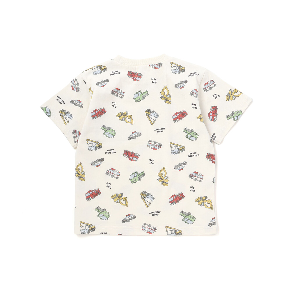 総柄プリント胸ポケット刺しゅう半袖Tシャツ(80~130cm) イエロー系 80cm