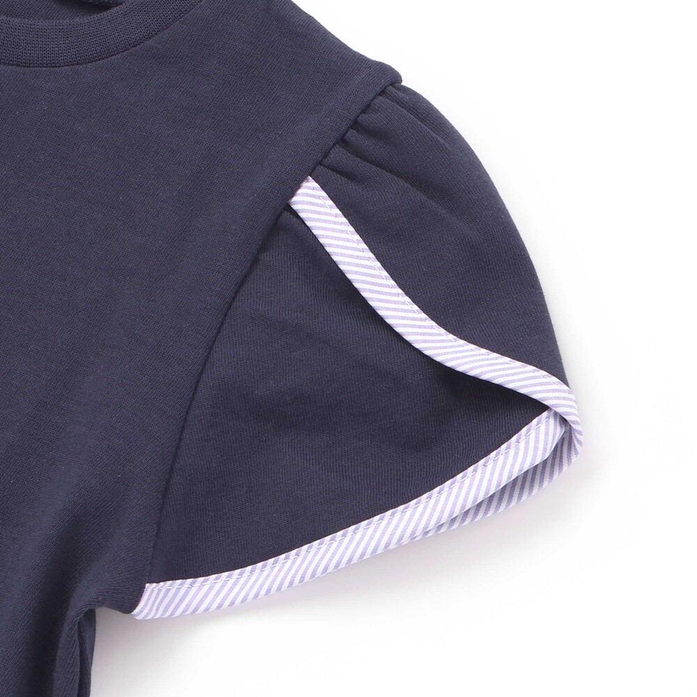 【接触冷感】ドロストペタルスリーブ半袖Tシャツ(80~130cm) ホワイト 80cm