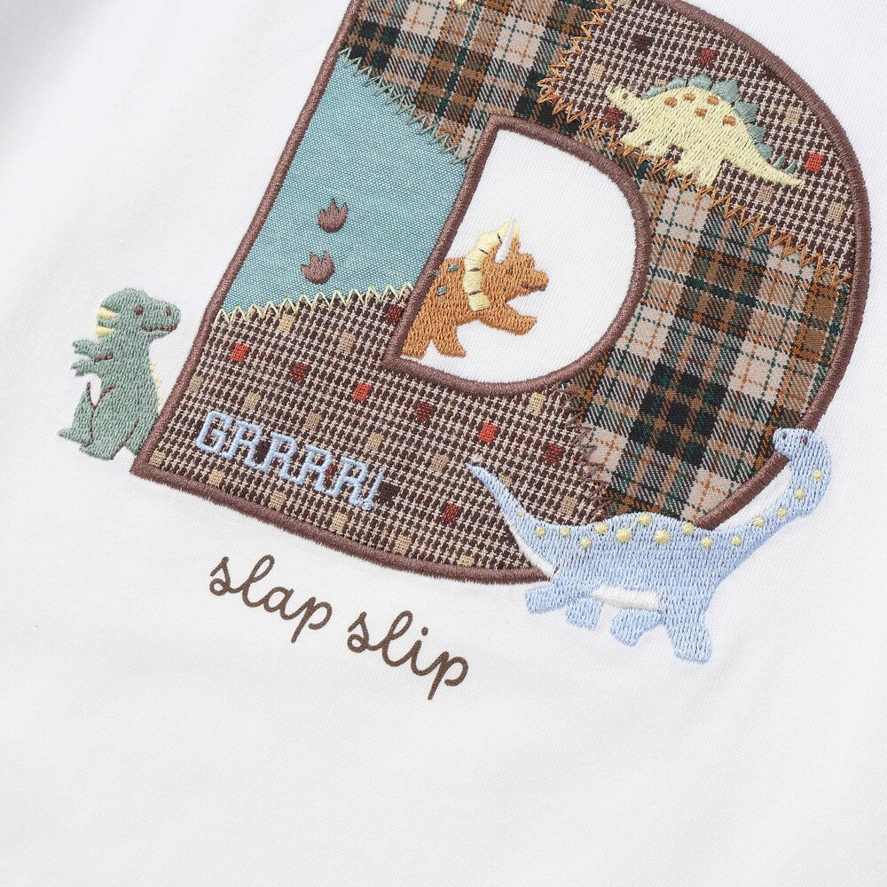 ロゴパッチ刺しゅうラグラン長袖Tシャツ(80~130cm) グリーン 80cm