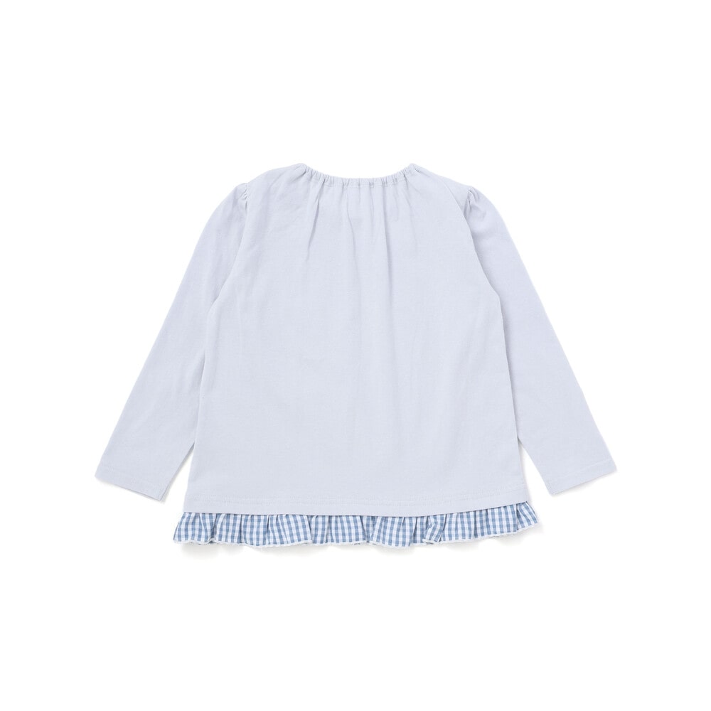 【サンリオキャラクターズxSLAPSLIP】襟付き裾フリル長袖Tシャツ(80~130cm) ピンク 80cm