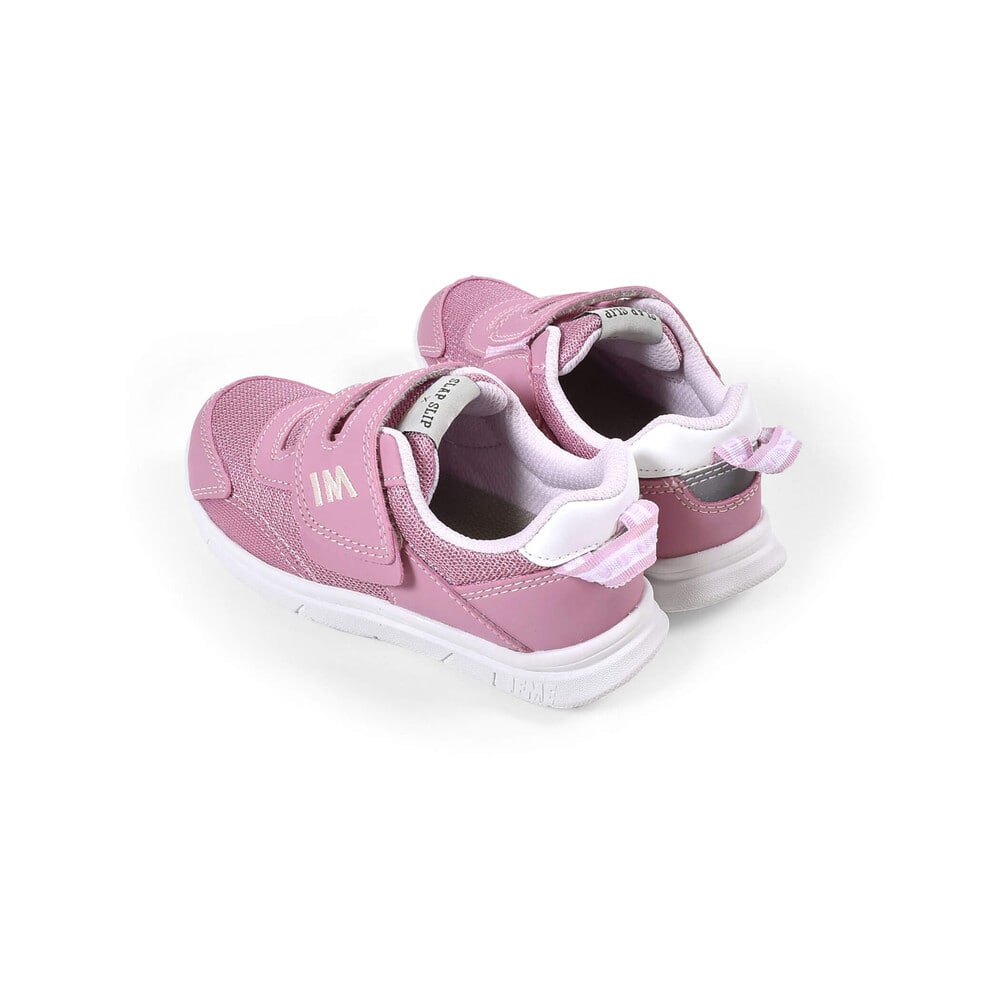 【 IFME × SLAP SLIP コラボアイテム 】 メッシュ ワンベルト スニーカー (15~19cm) ピンク 19cm