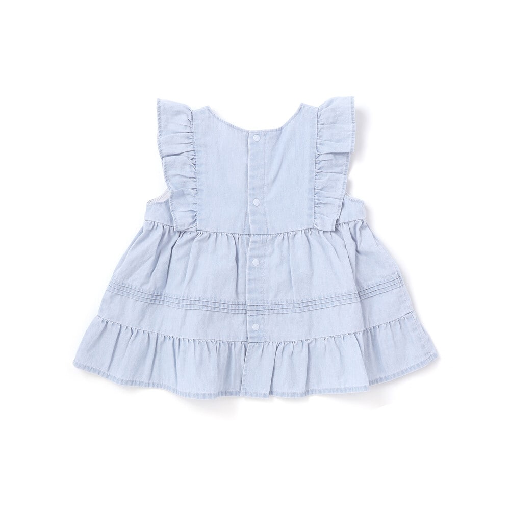 ピンタックティアードワンピースブルマ付きセットアップベビー(70~80cm) ホワイト ワンサイズ